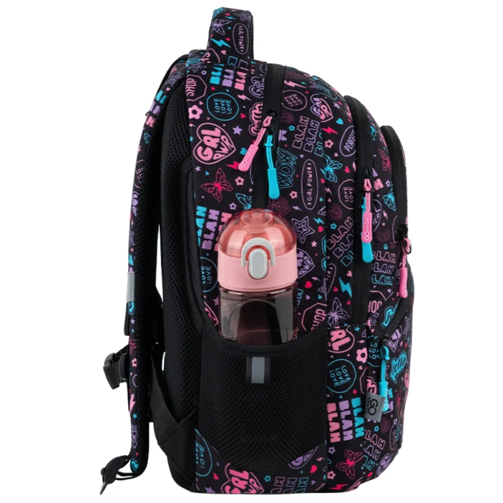 Ортопедический рюкзак школьный GoPack Education Girl Power GO25-175M-1, черный Ортопедический рюкзак школьный GoPack Education Girl Power GO25-175M-1, черный