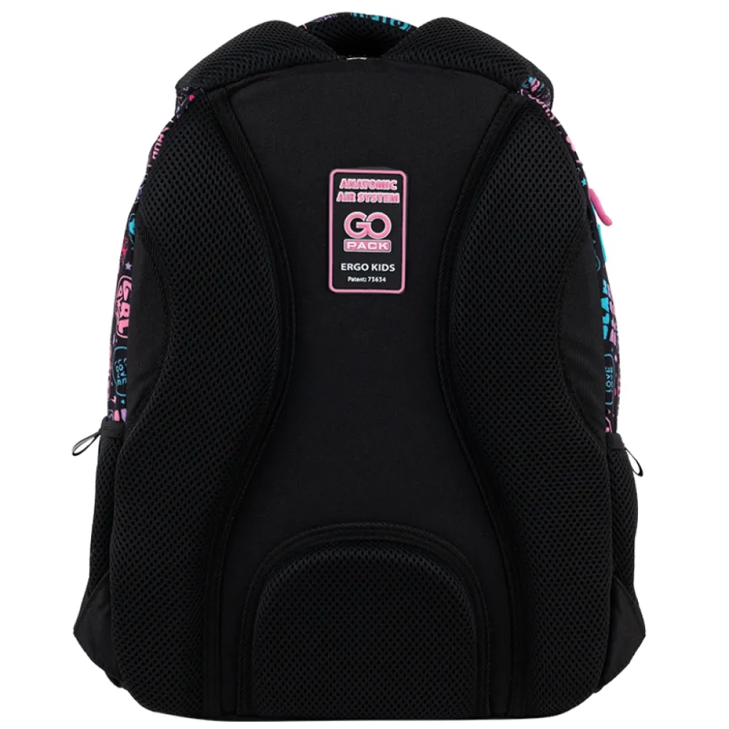 Ортопедический рюкзак школьный GoPack Education Girl Power GO25-175M-1, черный Ортопедический рюкзак школьный GoPack Education Girl Power GO25-175M-1, черный