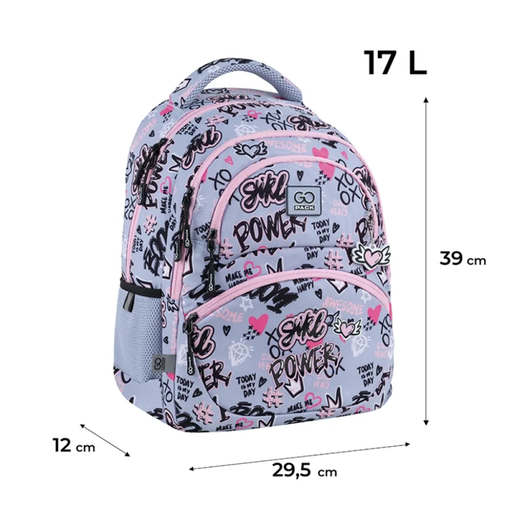 Ортопедичний рюкзак шкільний GoPack Education Awesome GO25-175M-3, сірий Ортопедичний рюкзак шкільний GoPack Education Awesome GO25-175M-3, сірий