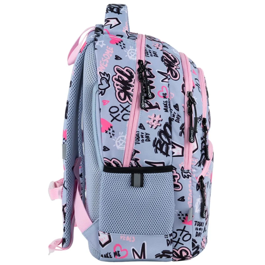 Ортопедичний рюкзак шкільний GoPack Education Awesome GO25-175M-3, сірий Ортопедичний рюкзак шкільний GoPack Education Awesome GO25-175M-3, сірий