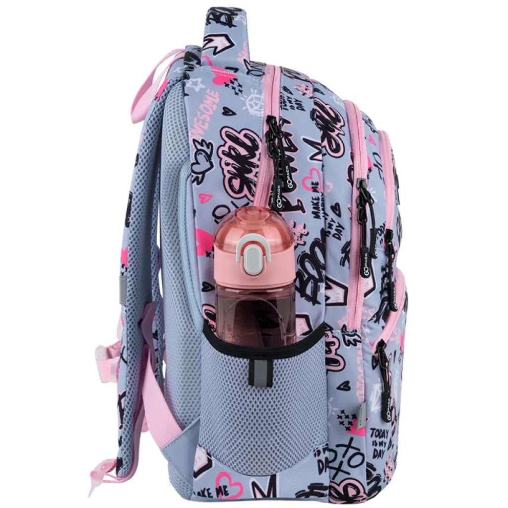 Ортопедичний рюкзак шкільний GoPack Education Awesome GO25-175M-3, сірий Ортопедичний рюкзак шкільний GoPack Education Awesome GO25-175M-3, сірий