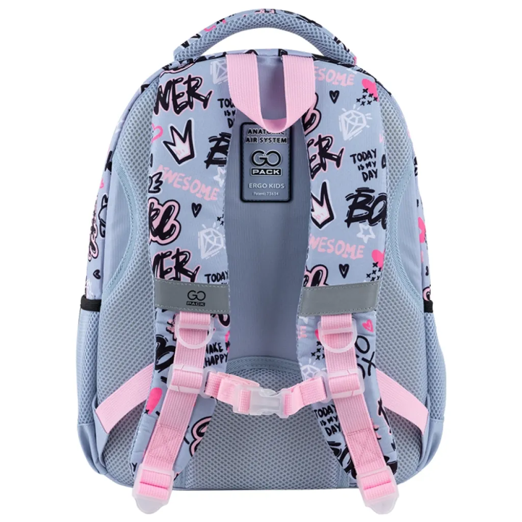 Ортопедичний рюкзак шкільний GoPack Education Awesome GO25-175M-3, сірий Ортопедичний рюкзак шкільний GoPack Education Awesome GO25-175M-3, сірий