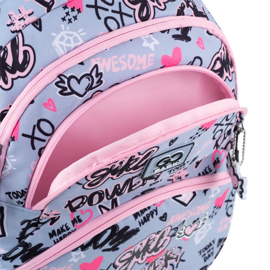Ортопедичний рюкзак шкільний GoPack Education Awesome GO25-175M-3, сірий Ортопедичний рюкзак шкільний GoPack Education Awesome GO25-175M-3, сірий