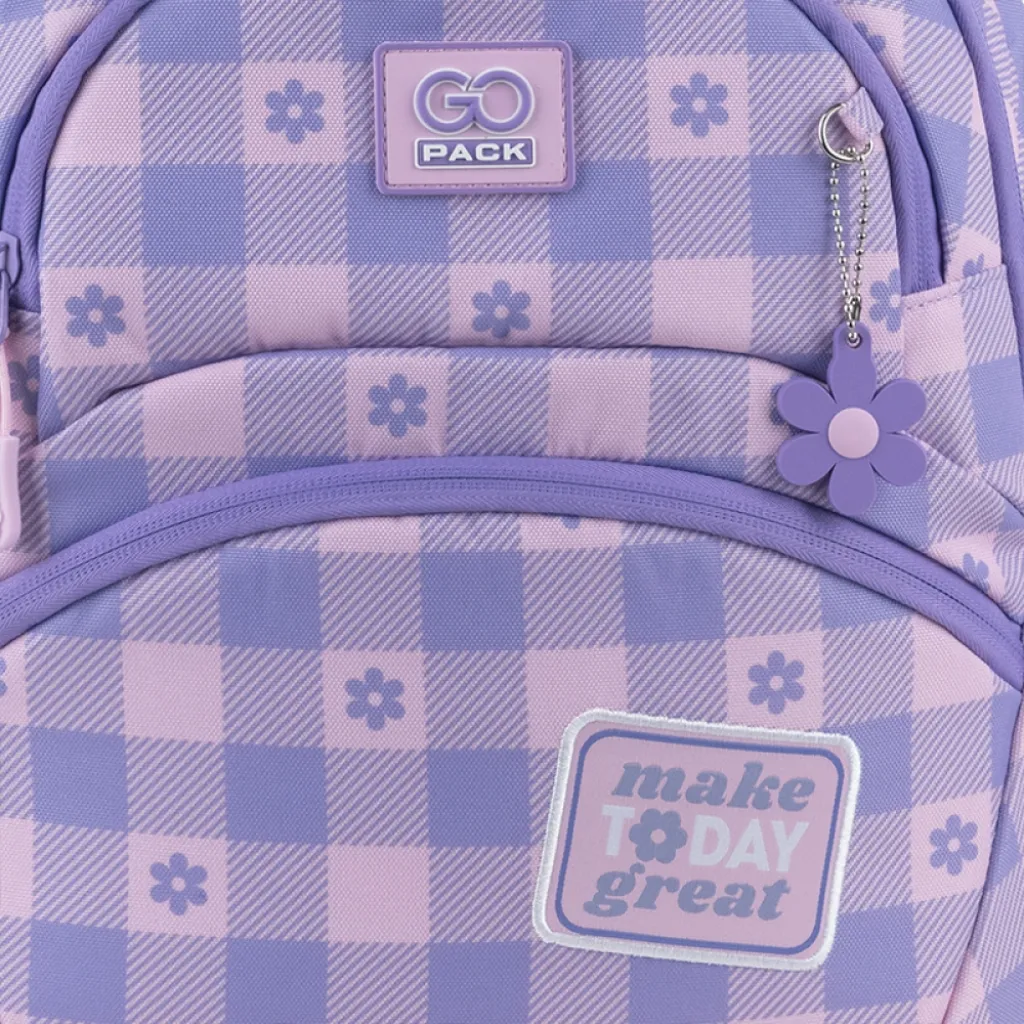 Ортопедический рюкзак школьный GoPack Education Make Today Great GO25-175M-4, лиловый Ортопедический рюкзак школьный GoPack Education Make Today Great GO25-175M-4, лиловый