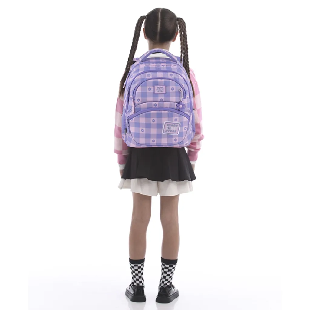 Ортопедический рюкзак школьный GoPack Education Make Today Great GO25-175M-4, лиловый Ортопедический рюкзак школьный GoPack Education Make Today Great GO25-175M-4, лиловый