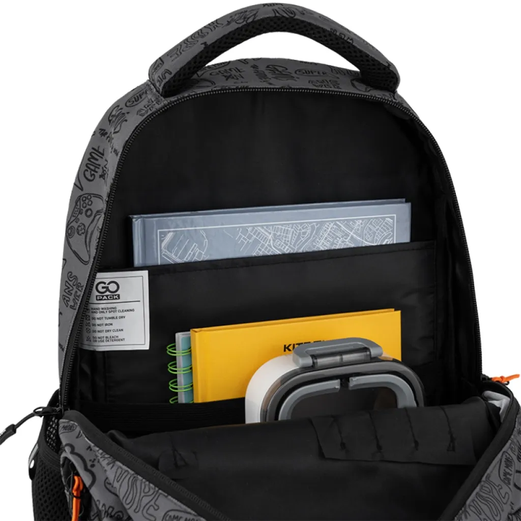 Ортопедический рюкзак школьный GoPack Education No More Rules GO25-175M-5, серый Ортопедический рюкзак школьный GoPack Education No More Rules GO25-175M-5, серый