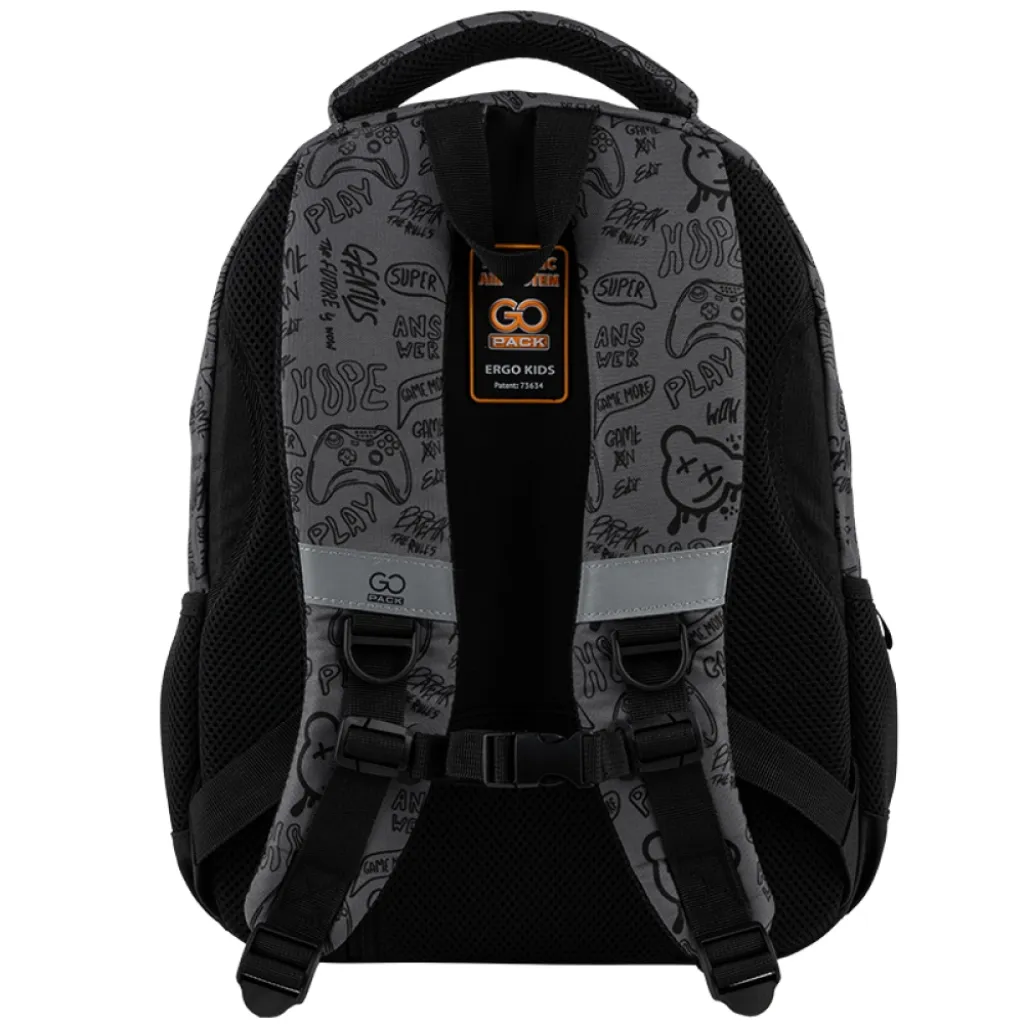 Ортопедический рюкзак школьный GoPack Education No More Rules GO25-175M-5, серый Ортопедический рюкзак школьный GoPack Education No More Rules GO25-175M-5, серый