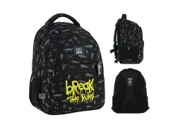 Ортопедичний рюкзак шкільний GoPack Education Break The Rules GO25-175M-6, чорний Ортопедичний рюкзак шкільний GoPack Education Break The Rules GO25-175M-6, чорний