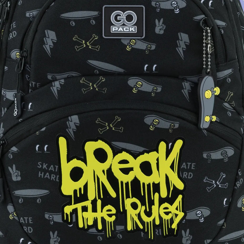 Ортопедический рюкзак школьный GoPack Education Break The Rules GO25-175M-6, черный
