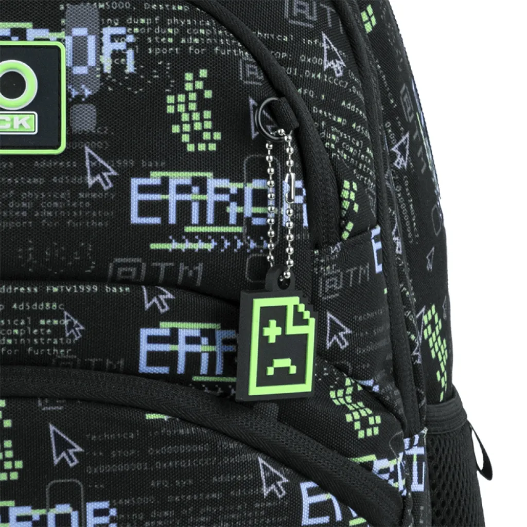 Ортопедичний рюкзак шкільний GoPack Education Error GO25-175M-7, чорний Ортопедичний рюкзак шкільний GoPack Education Error GO25-175M-7, чорний