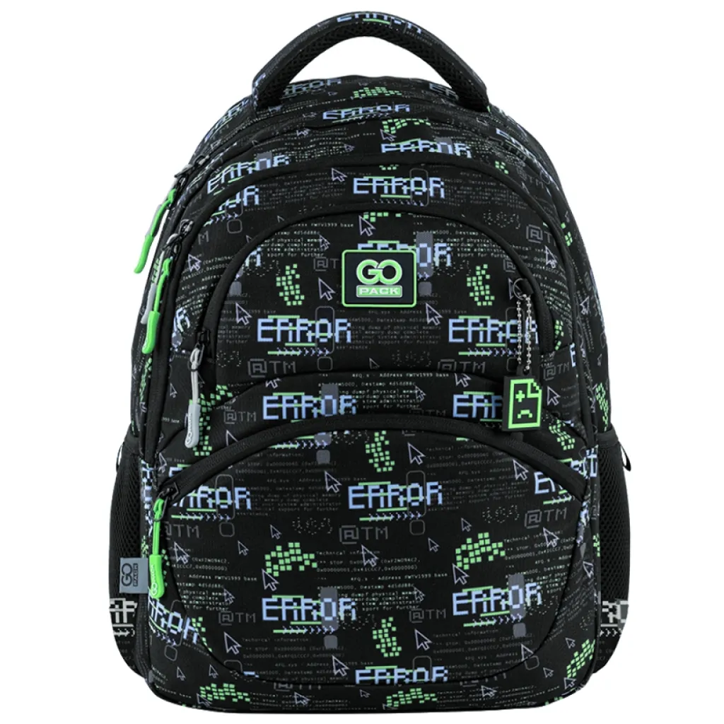 Ортопедичний рюкзак шкільний GoPack Education Error GO25-175M-7, чорний Ортопедичний рюкзак шкільний GoPack Education Error GO25-175M-7, чорний