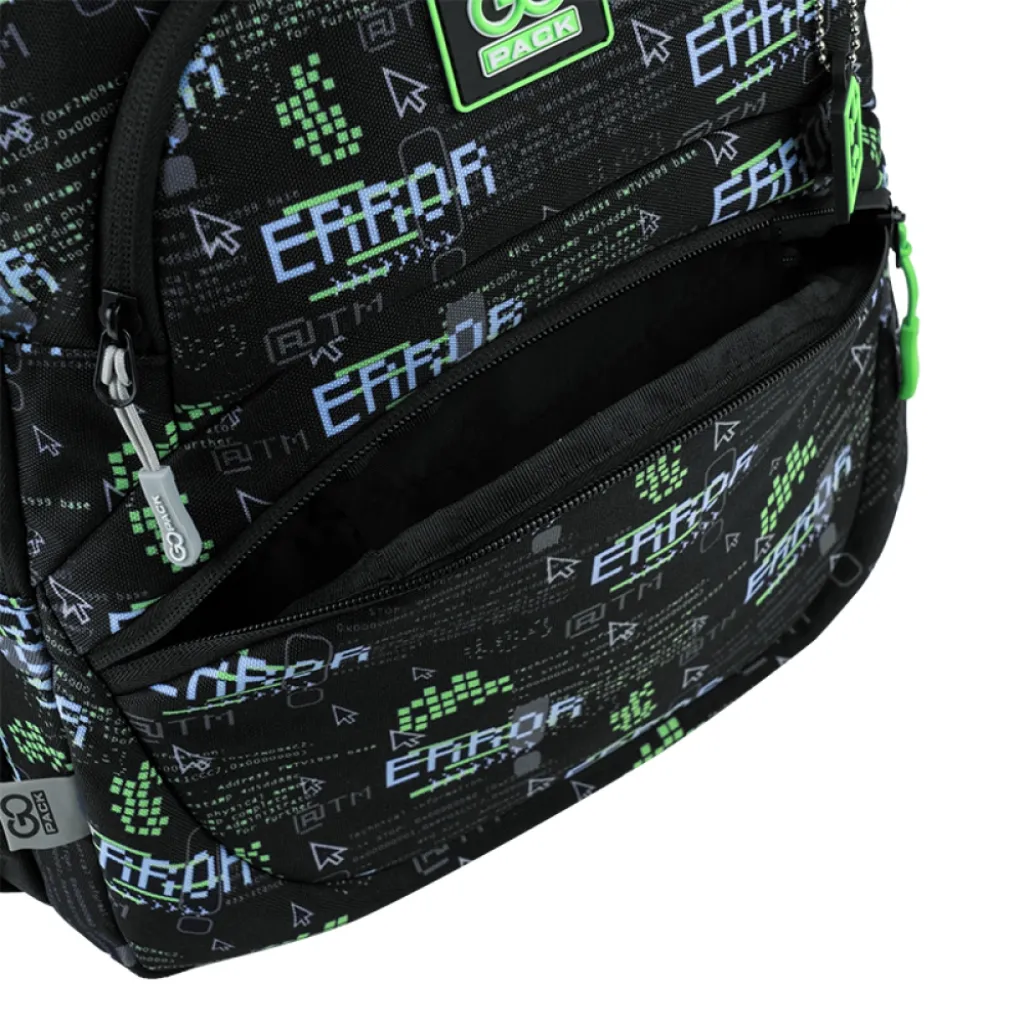 Ортопедичний рюкзак шкільний GoPack Education Error GO25-175M-7, чорний Ортопедичний рюкзак шкільний GoPack Education Error GO25-175M-7, чорний