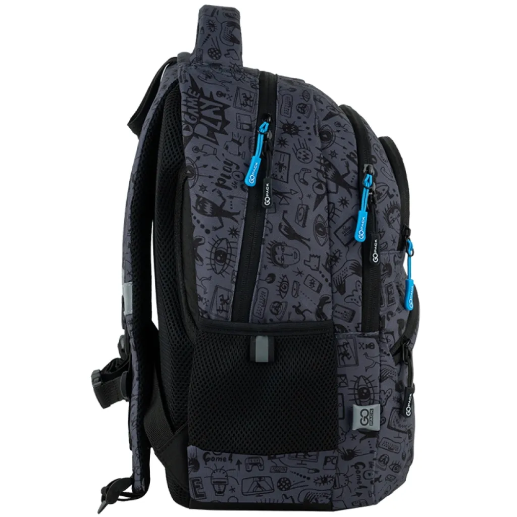 Ортопедический рюкзак школьный GoPack Education Cool Gamer GO25-175M-8, темно-серый Ортопедический рюкзак школьный GoPack Education Cool Gamer GO25-175M-8, темно-серый