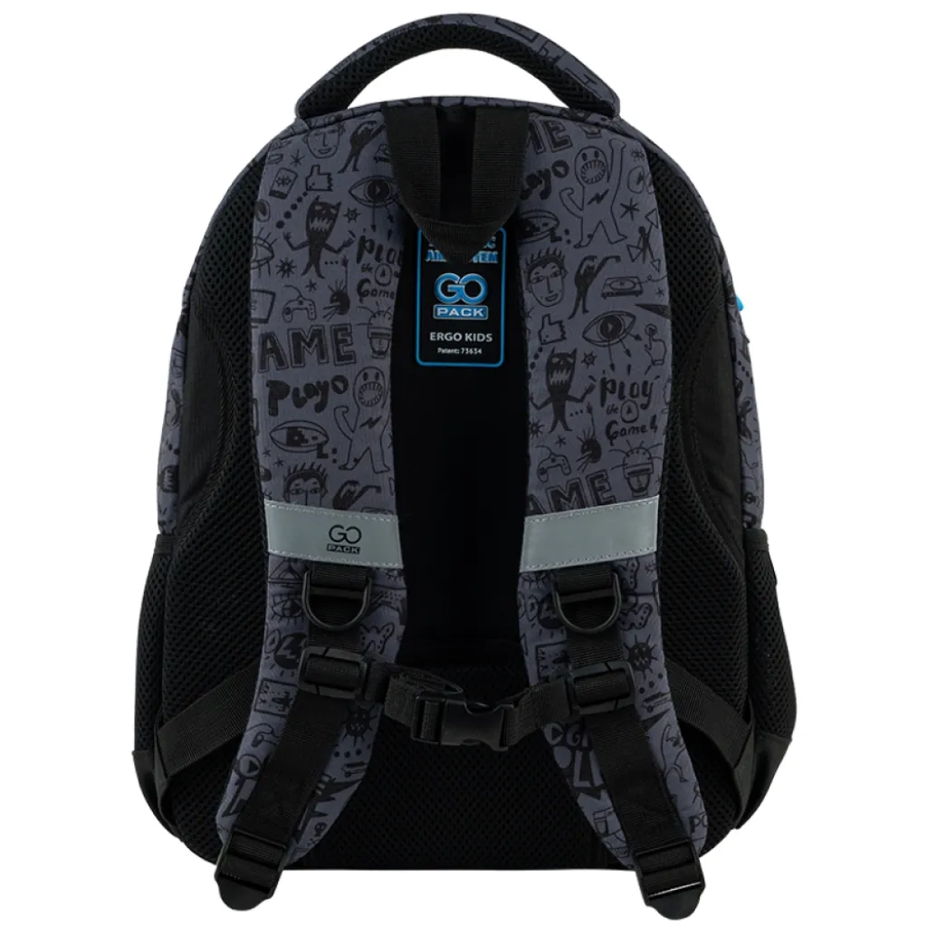 Ортопедический рюкзак школьный GoPack Education Cool Gamer GO25-175M-8, темно-серый Ортопедический рюкзак школьный GoPack Education Cool Gamer GO25-175M-8, темно-серый