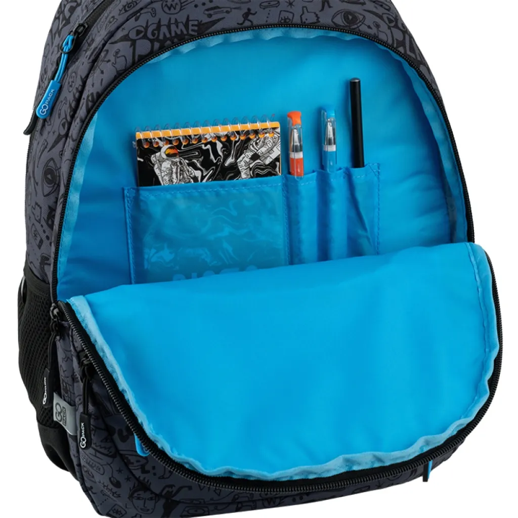 Ортопедический рюкзак школьный GoPack Education Cool Gamer GO25-175M-8, темно-серый Ортопедический рюкзак школьный GoPack Education Cool Gamer GO25-175M-8, темно-серый