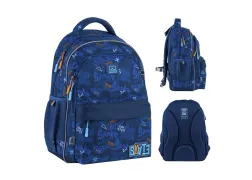 Ортопедичний рюкзак шкільний GoPack Education Crazy Skate GO25-182M-7, синій Ортопедичний рюкзак шкільний GoPack Education Crazy Skate GO25-182M-7, синій