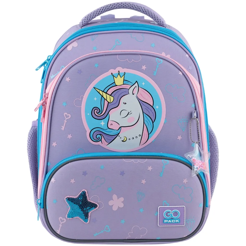 Ортопедический рюкзак каркасный GoPack Education Fairytale Unicorn 597M-3, сиреневый Ортопедический рюкзак каркасный GoPack Education Fairytale Unicorn 597M-3, сиреневый