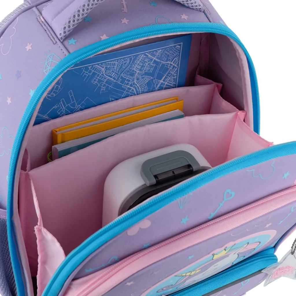 Ортопедический рюкзак каркасный GoPack Education Fairytale Unicorn 597M-3, сиреневый Ортопедический рюкзак каркасный GoPack Education Fairytale Unicorn 597M-3, сиреневый