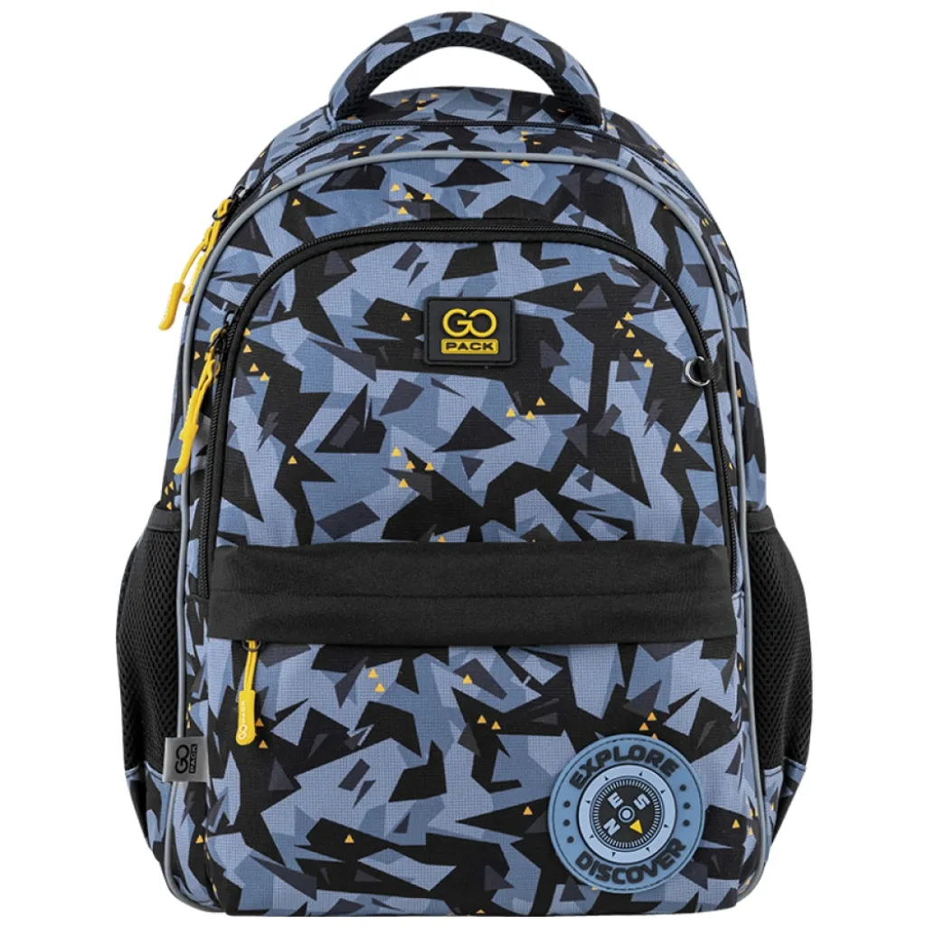 Ортопедический рюкзак школьный GoPack Education Explore GO25-182M-8, серый Ортопедический рюкзак школьный GoPack Education Explore GO25-182M-8, серый