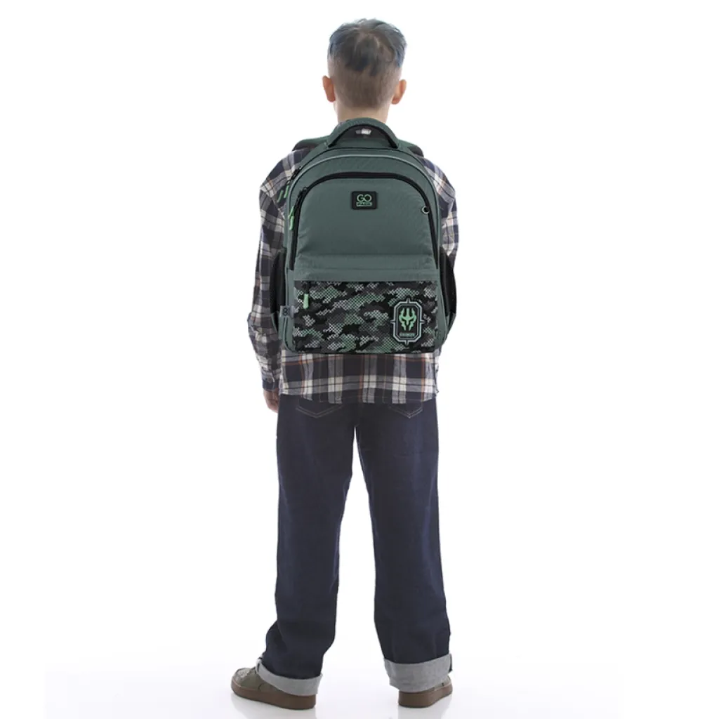 Ортопедический рюкзак школьный GoPack Education Legion GO25-182M-5, хаки