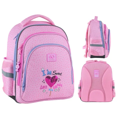 Ортопедичний рюкзак шкільний GoPack Education Sweet Like Candy GO25-2606S-3, рожевий - Фото№1 Ортопедичний рюкзак шкільний GoPack Education Sweet Like Candy GO25-2606S-3, рожевий - Фото№1