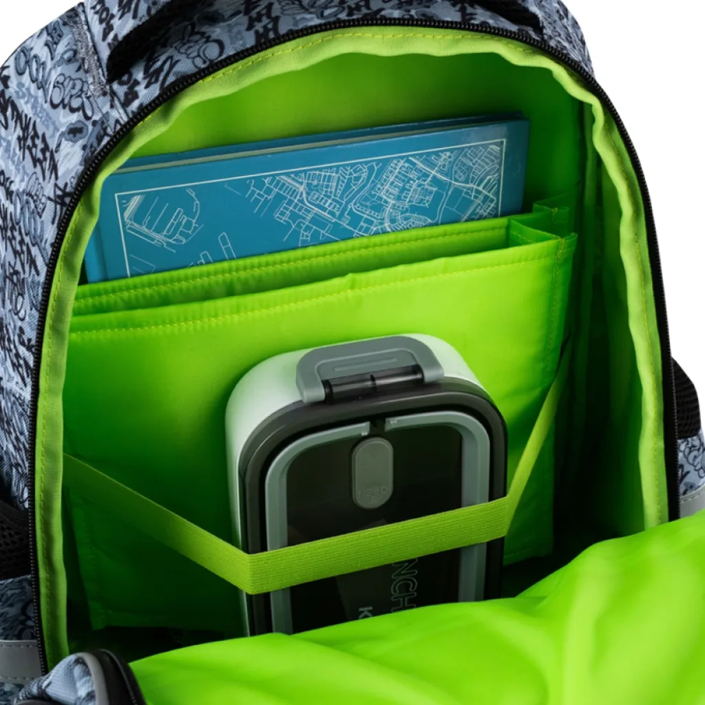Ортопедичний рюкзак шкільний GoPack Education Graffiti GO25-2606S-5, сірий Ортопедичний рюкзак шкільний GoPack Education Graffiti GO25-2606S-5, сірий