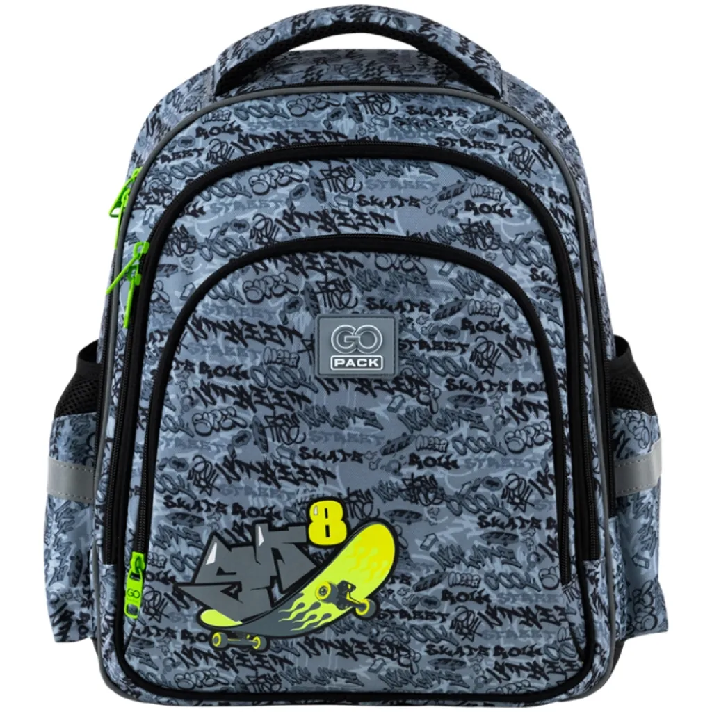 Ортопедичний рюкзак шкільний GoPack Education Graffiti GO25-2606S-5, сірий Ортопедичний рюкзак шкільний GoPack Education Graffiti GO25-2606S-5, сірий