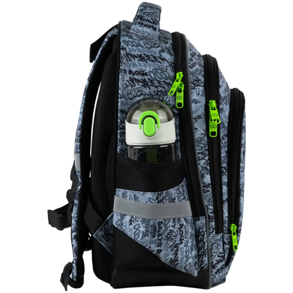 Ортопедичний рюкзак шкільний GoPack Education Graffiti GO25-2606S-5, сірий Ортопедичний рюкзак шкільний GoPack Education Graffiti GO25-2606S-5, сірий