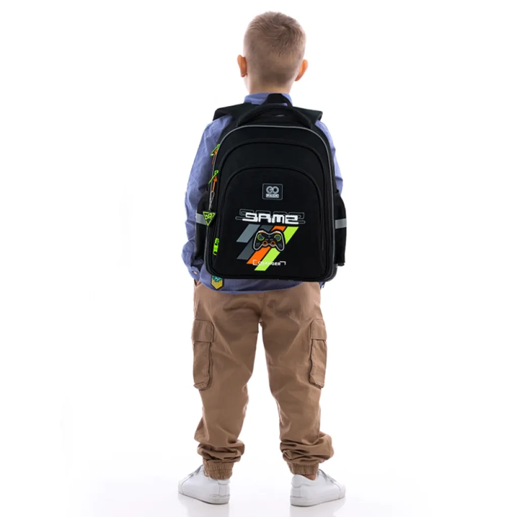 Ортопедичний рюкзак шкільний GoPack Education Next Level GO25-2606S-6, чорний Ортопедичний рюкзак шкільний GoPack Education Next Level GO25-2606S-6, чорний