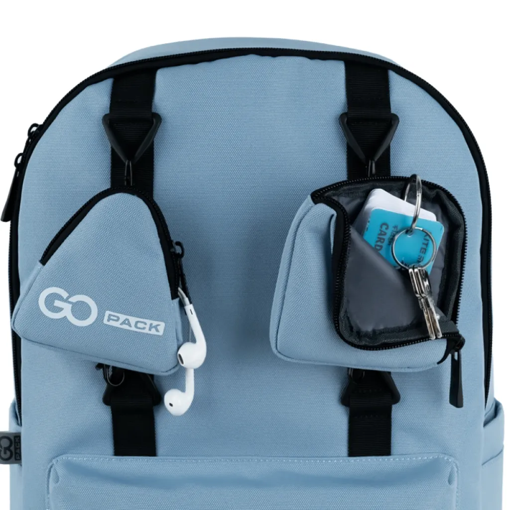 Ортопедический рюкзак школьный GoPack Education Teens 178, серо-голубой
