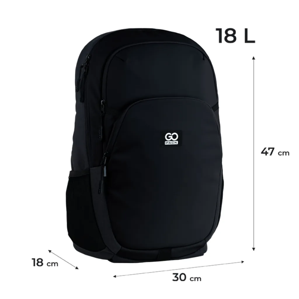 Ортопедический рюкзак школьный GoPack Education Teens 185, черный Ортопедический рюкзак школьный GoPack Education Teens 185, черный