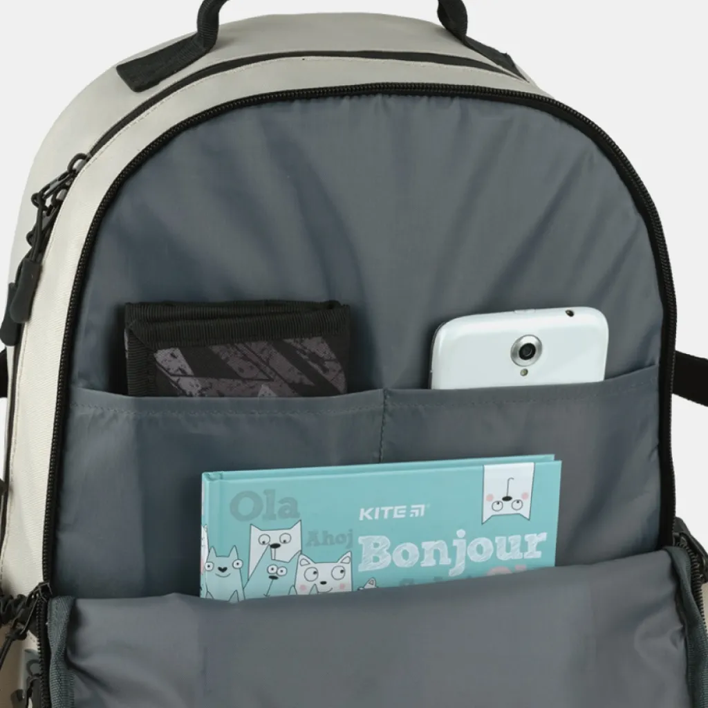 Ортопедический рюкзак школьный GoPack Education Teens 186, бежевый