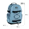 Ортопедический рюкзак школьный GoPack Education Teens 186, голубой - Фото№3