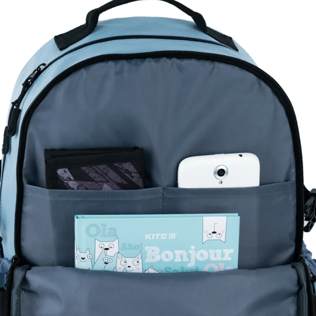 Ортопедический рюкзак школьный GoPack Education Teens 186, голубой Ортопедический рюкзак школьный GoPack Education Teens 186, голубой