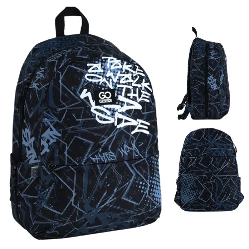 Ортопедический рюкзак школьный GoPack Education Teens 188M-1, темно-синий - Фото№1
