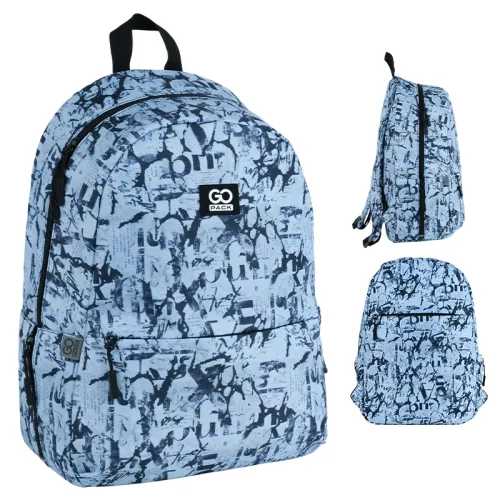 Ортопедический рюкзак школьный GoPack Education Teens 188M-3, голубой - Фото№1 Ортопедический рюкзак школьный GoPack Education Teens 188M-3, голубой - Фото№1