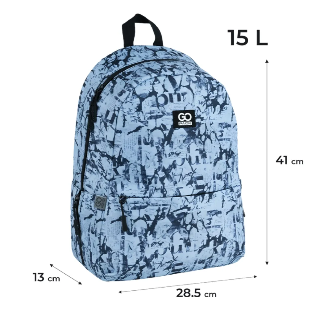 Ортопедический рюкзак школьный GoPack Education Teens 188M-3, голубой Ортопедический рюкзак школьный GoPack Education Teens 188M-3, голубой
