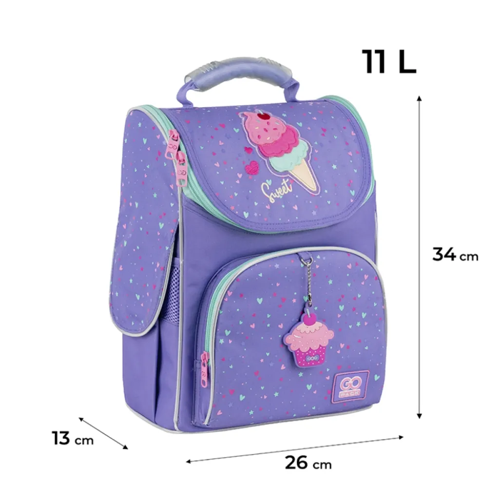 Ортопедичний рюкзак шкільний каркасний GoPack Education Pink Dreams 5001S-1, фіолетовий Ортопедичний рюкзак шкільний каркасний GoPack Education Pink Dreams 5001S-1, фіолетовий