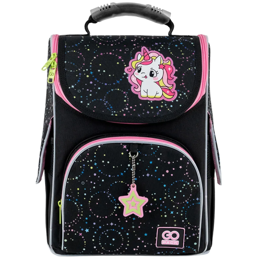 Ортопедический рюкзак школьный каркасный GoPack Education Magical Unicorn 5001S-4, черный Ортопедический рюкзак школьный каркасный GoPack Education Magical Unicorn 5001S-4, черный