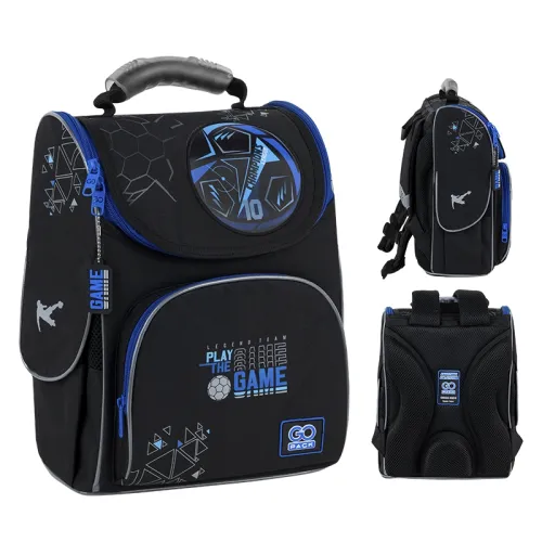Ортопедичний рюкзак шкільний каркасний GoPack Education Play The Game 5001S-5, чорний - Фото№1 Ортопедичний рюкзак шкільний каркасний GoPack Education Play The Game 5001S-5, чорний - Фото№1