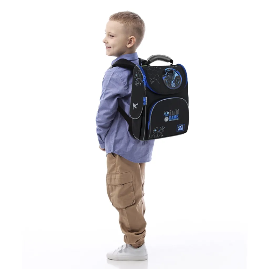Ортопедичний рюкзак шкільний каркасний GoPack Education Play The Game 5001S-5, чорний Ортопедичний рюкзак шкільний каркасний GoPack Education Play The Game 5001S-5, чорний