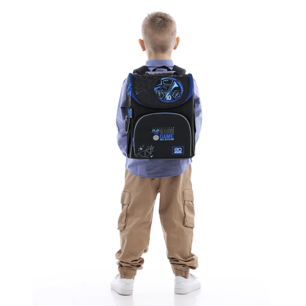Ортопедичний рюкзак шкільний каркасний GoPack Education Play The Game 5001S-5, чорний Ортопедичний рюкзак шкільний каркасний GoPack Education Play The Game 5001S-5, чорний