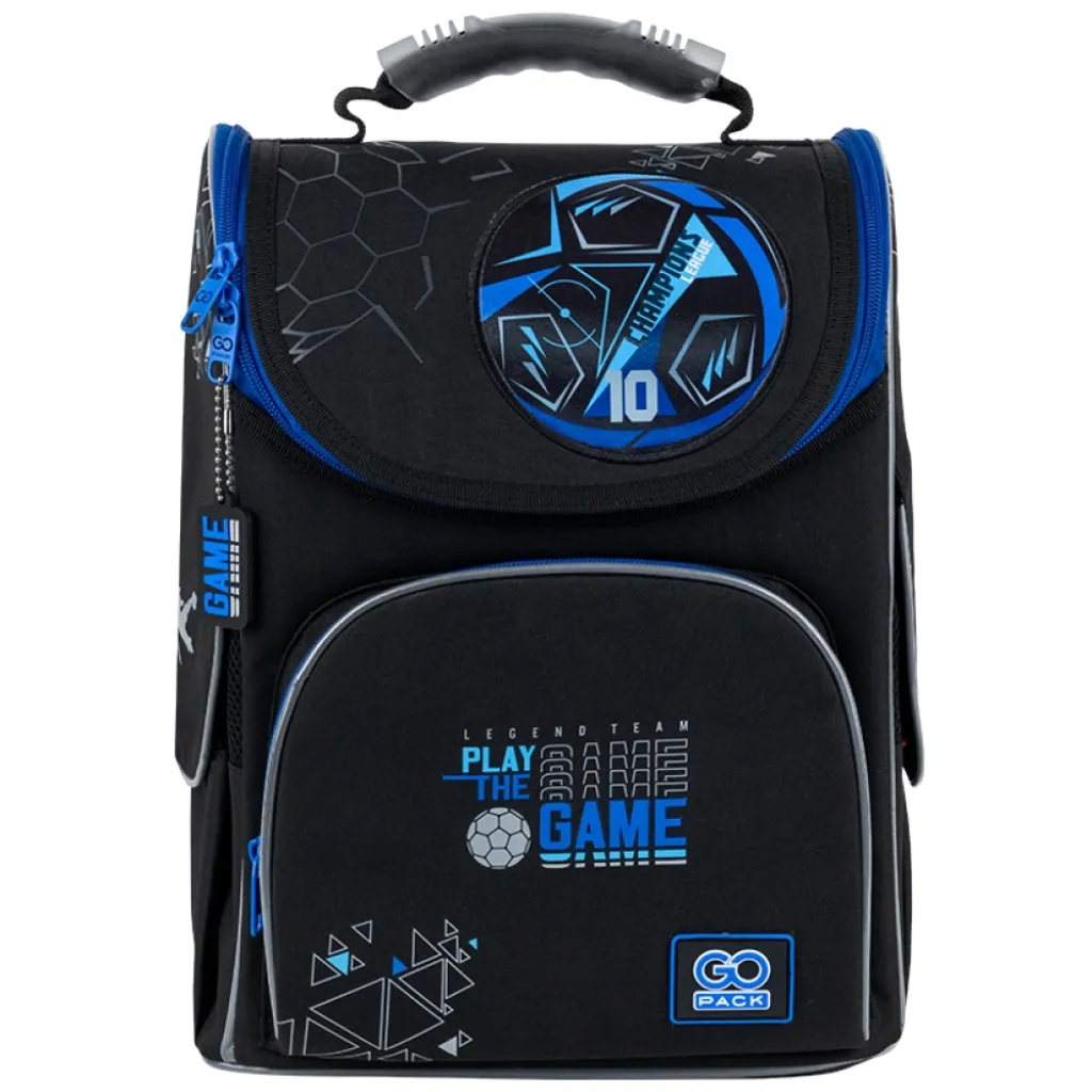 Ортопедичний рюкзак шкільний каркасний GoPack Education Play The Game 5001S-5, чорний Ортопедичний рюкзак шкільний каркасний GoPack Education Play The Game 5001S-5, чорний