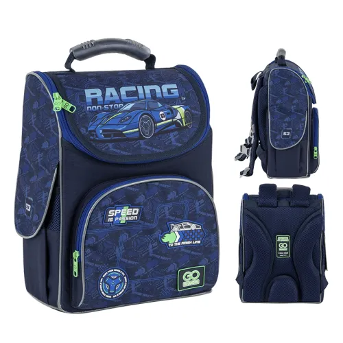 Ортопедичний рюкзак каркасний GoPack Education Racing 5001S-6, синій - Фото№1 Ортопедичний рюкзак каркасний GoPack Education Racing 5001S-6, синій - Фото№1