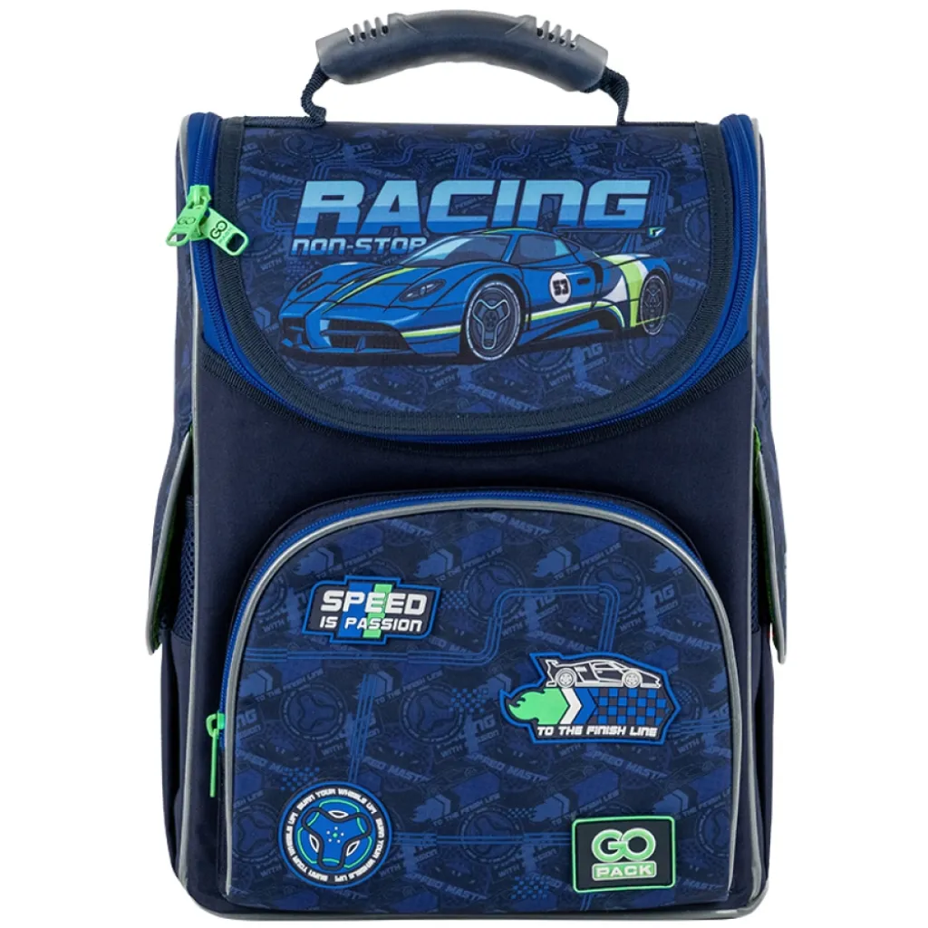 Ортопедичний рюкзак каркасний GoPack Education Racing 5001S-6, синій Ортопедичний рюкзак каркасний GoPack Education Racing 5001S-6, синій