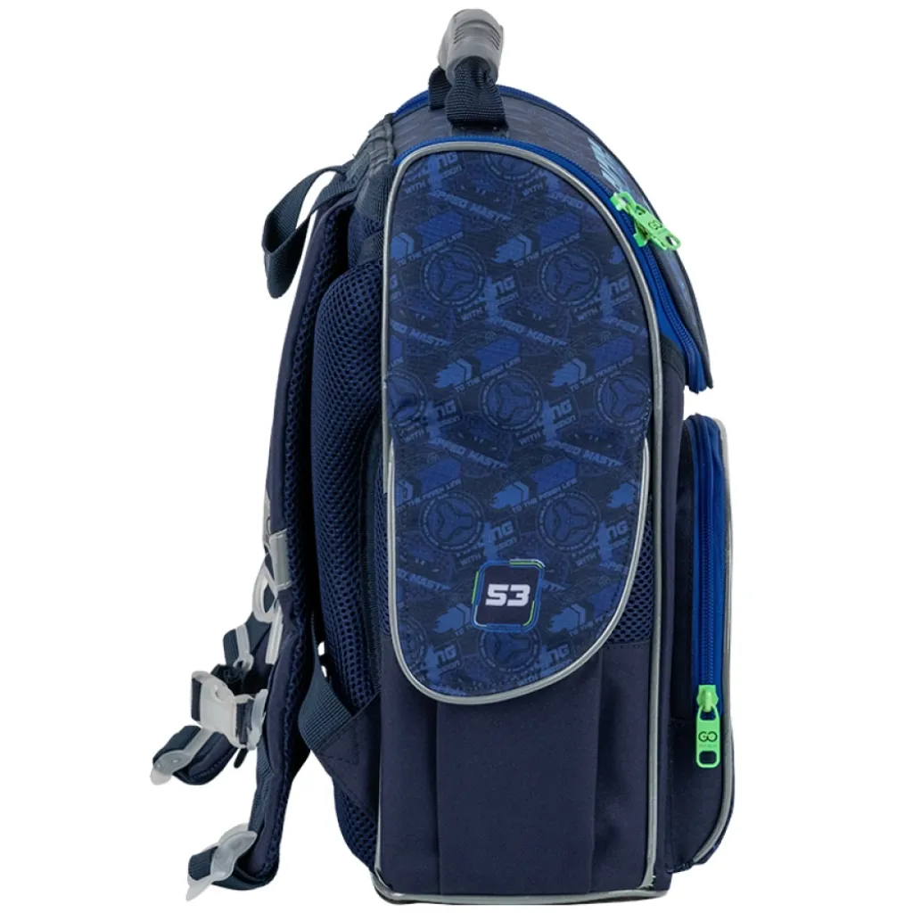 Ортопедичний рюкзак каркасний GoPack Education Racing 5001S-6, синій Ортопедичний рюкзак каркасний GoPack Education Racing 5001S-6, синій