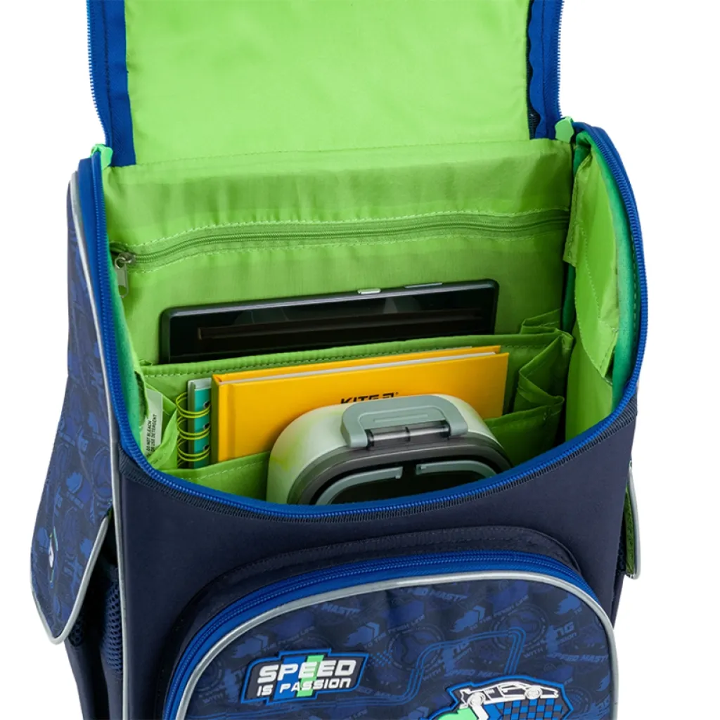 Ортопедичний рюкзак каркасний GoPack Education Racing 5001S-6, синій Ортопедичний рюкзак каркасний GoPack Education Racing 5001S-6, синій