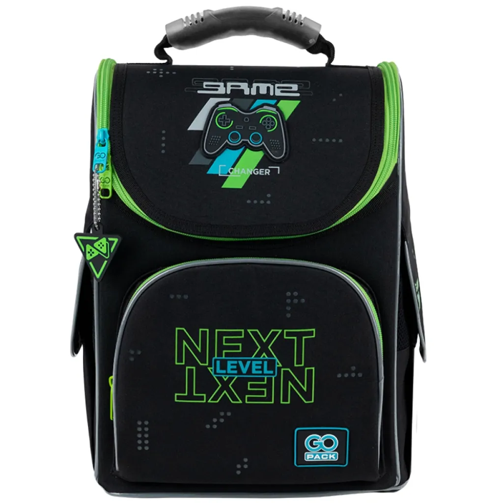 Ортопедический рюкзак каркасный GoPack Education Racing 5001S-7, черный