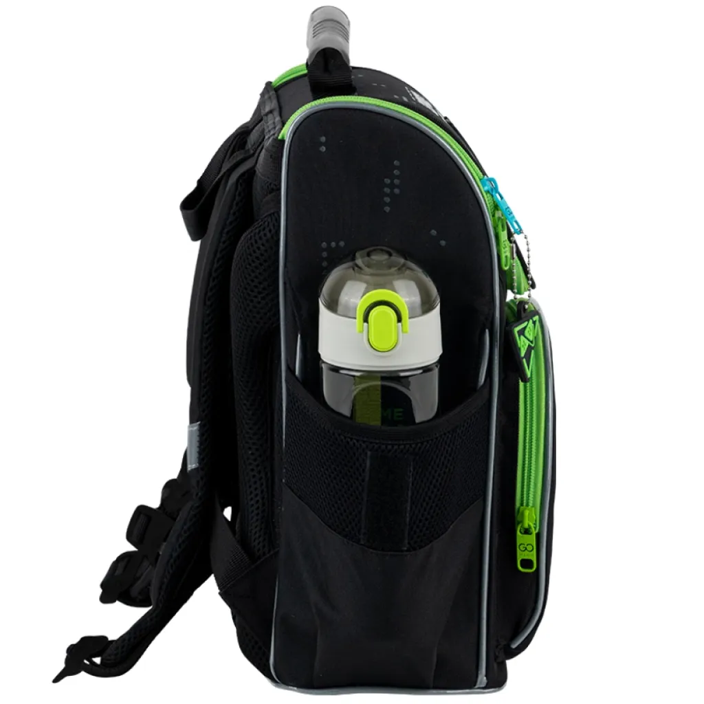 Ортопедический рюкзак каркасный GoPack Education Racing 5001S-7, черный