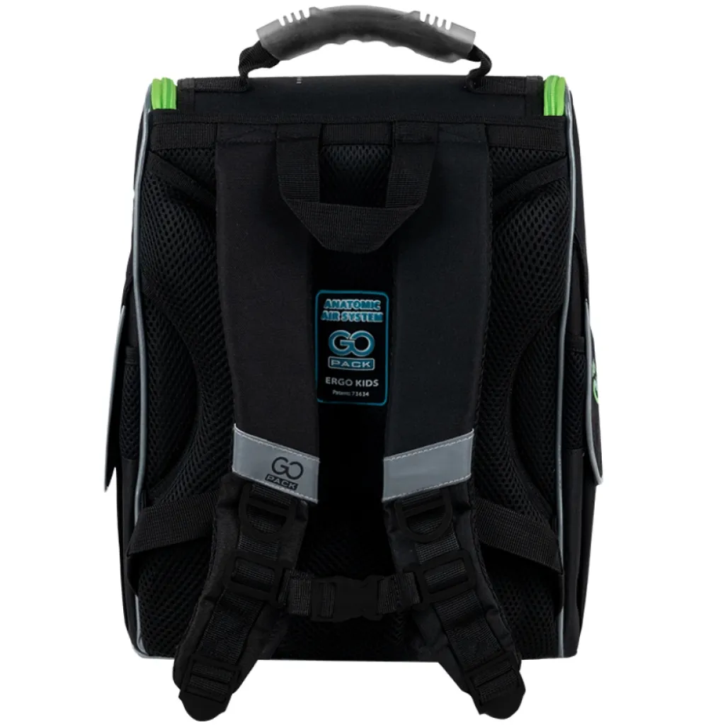 Ортопедический рюкзак каркасный GoPack Education Racing 5001S-7, черный